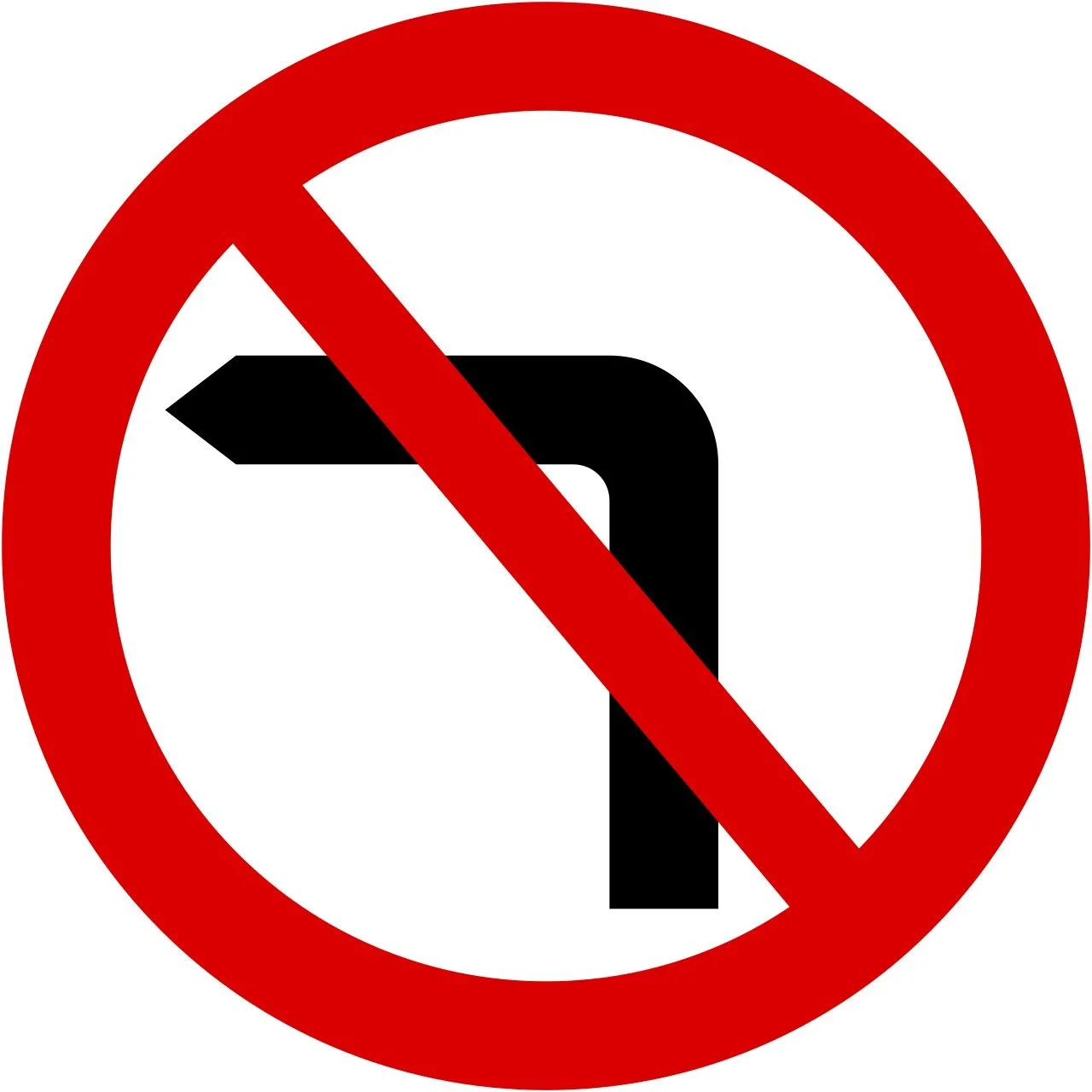 No left turn road sign at Ditchling Road onto Baker Street, Brighton