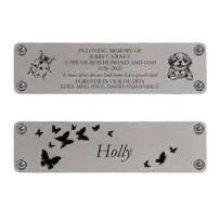 Bronze stainless steel and brass plaque options for bench dedications in Brighton