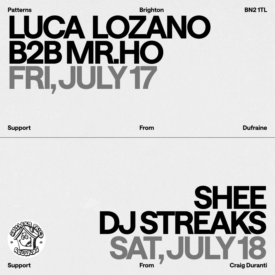 Southern Fried Records Big Beach Boutique afterparties artwork for both nights at Patterns