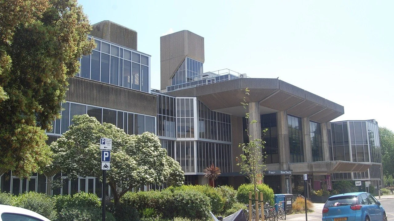 Hove Town Hall with the headline Council overspend rises to £23.8 million
