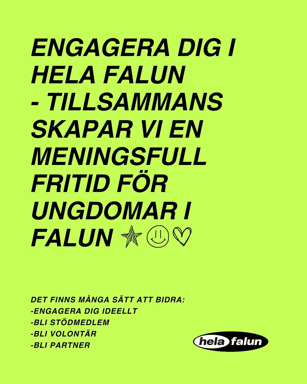 V&auml;lkommen att bli en del av Hela Falun ❤️ Det finns massor av kul och viktigt att g&ouml;ra i v&aring;r f&ouml;rening!
