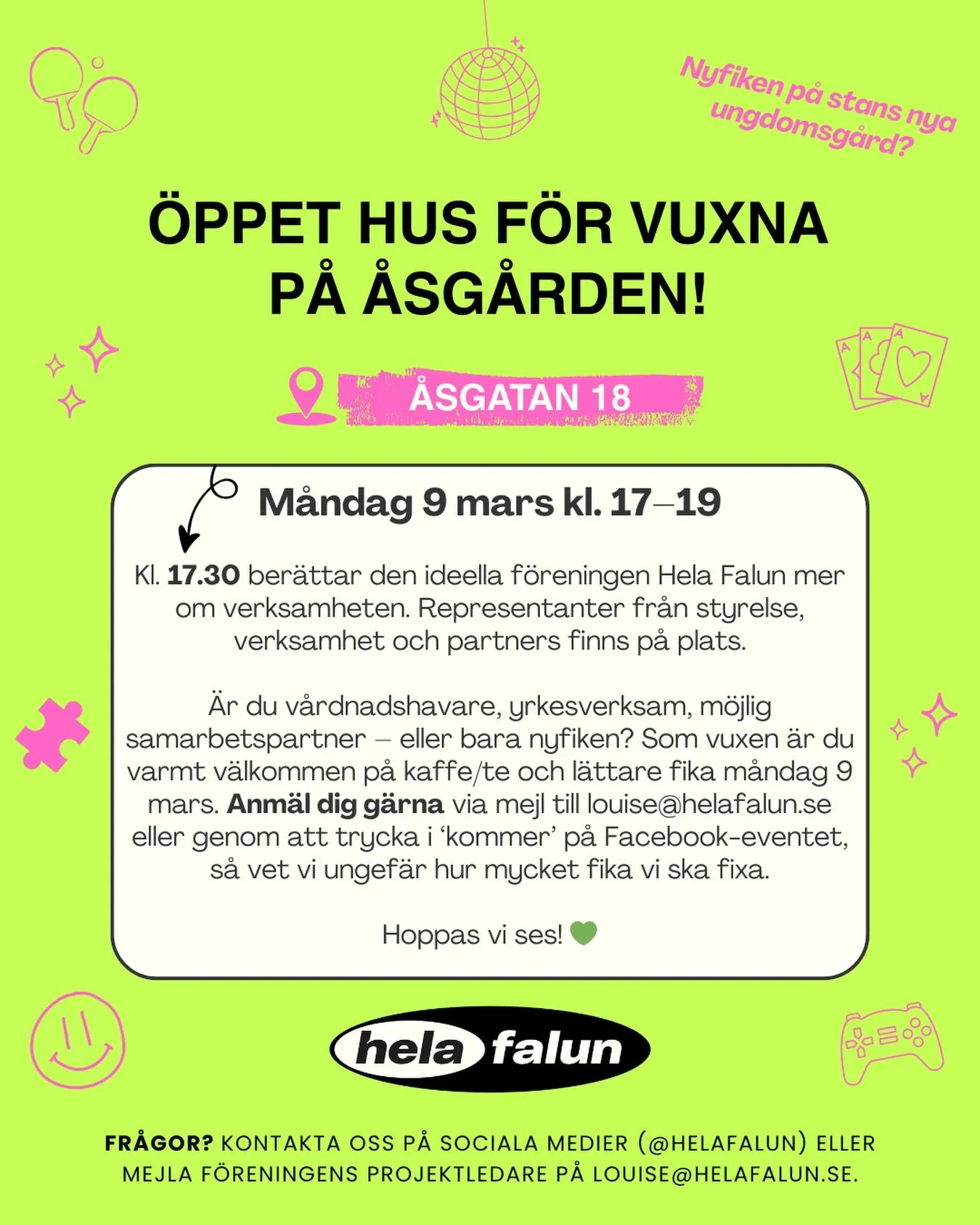 Varmt v&auml;lkomna p&aring; &ouml;ppet hus p&aring; &Aring;sg&aring;rden, alla nyfikna och intresserade vuxna! 🪩🪩🪩🪩