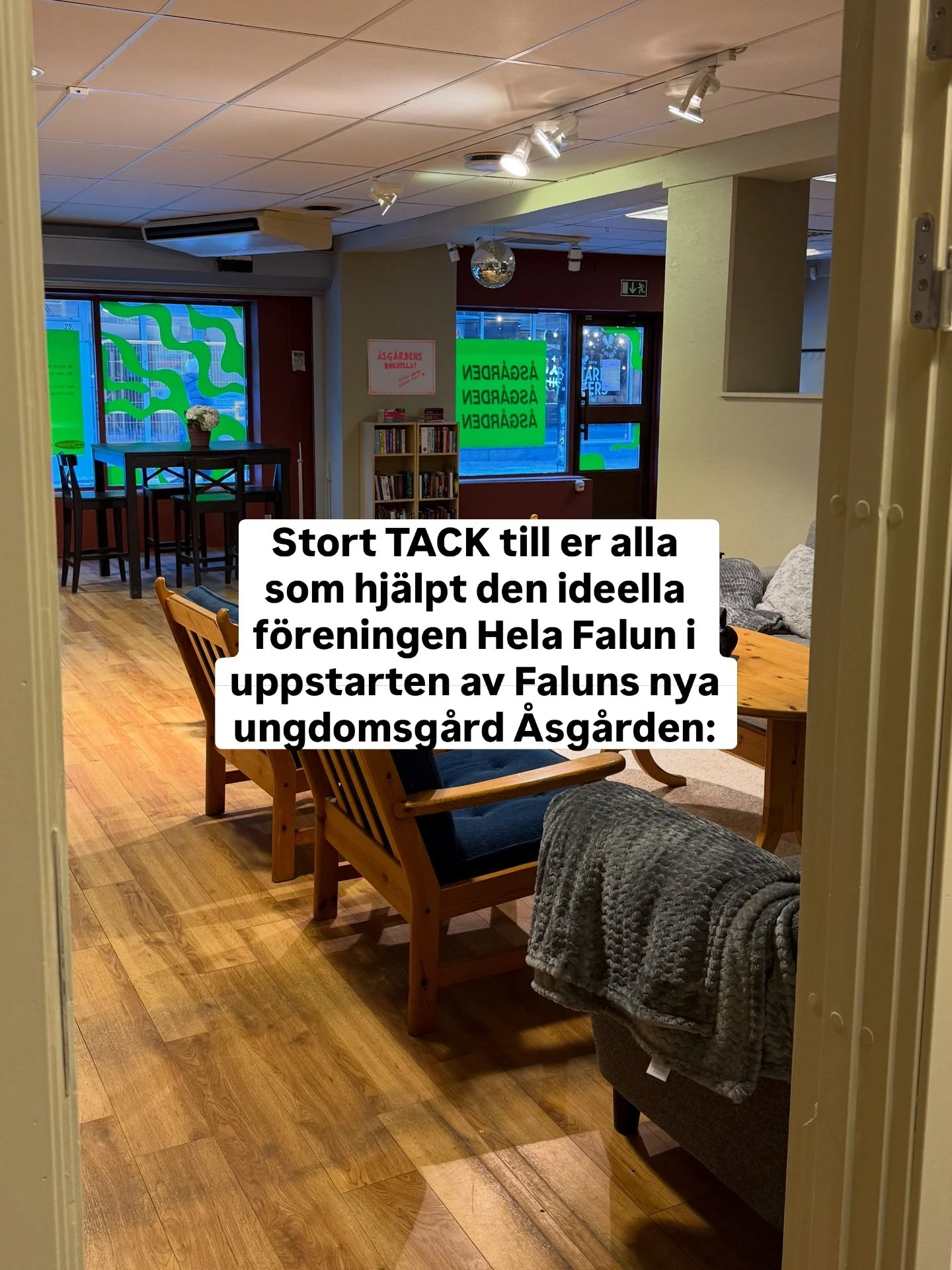 Vi &auml;r s&aring; otroligt tacksamma f&ouml;r all hj&auml;lp och alla hejarop vi f&aring;r kring &Aring;sg&aring;rden! 🪩💚
