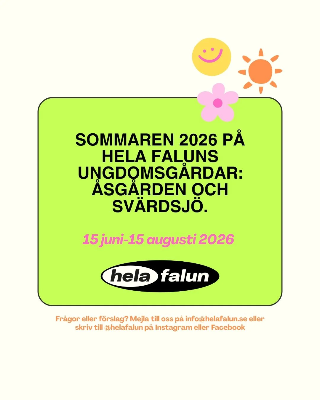 Sommaren p&aring; Hela Faluns ungdomsg&aring;rdar n&auml;rmar sig! 🌼🌼🌼🌼🌼🌼🌼🌼🌼