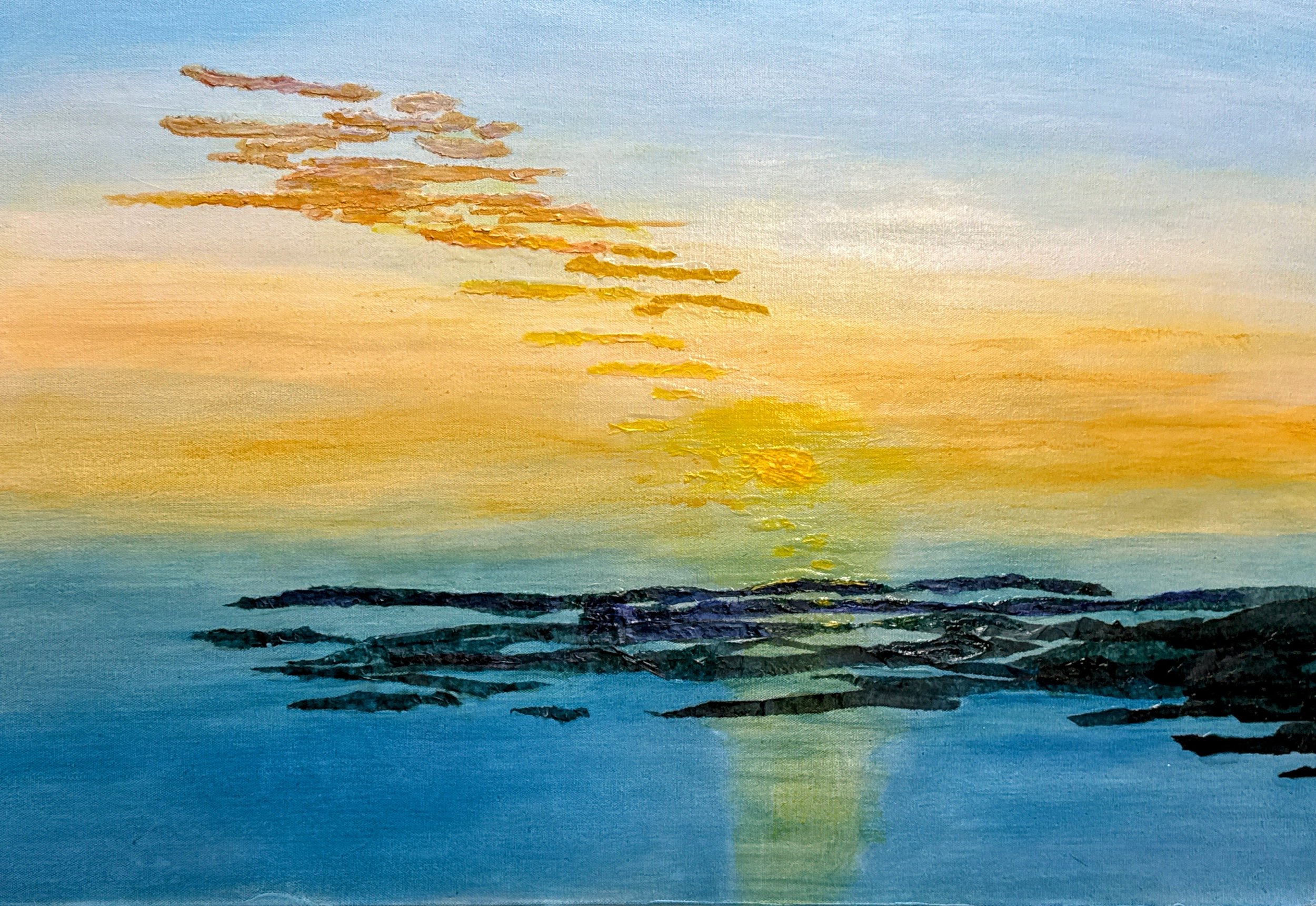 Settling Light Rays | 24x36 | Canvas | $650