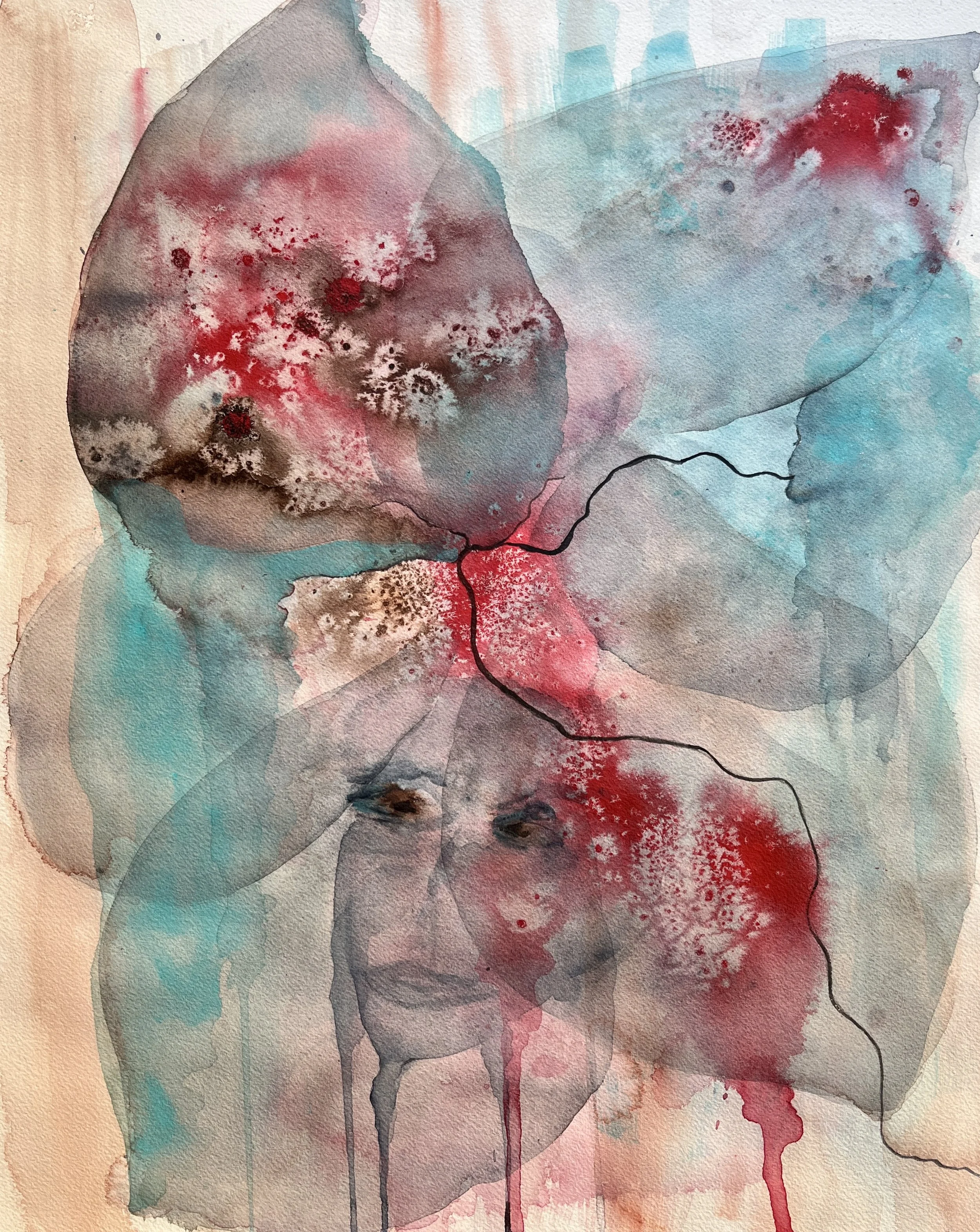 Receiving
2026
Watercolor, gouache and acrylic ink  on paper
40 x 50 cm
Available