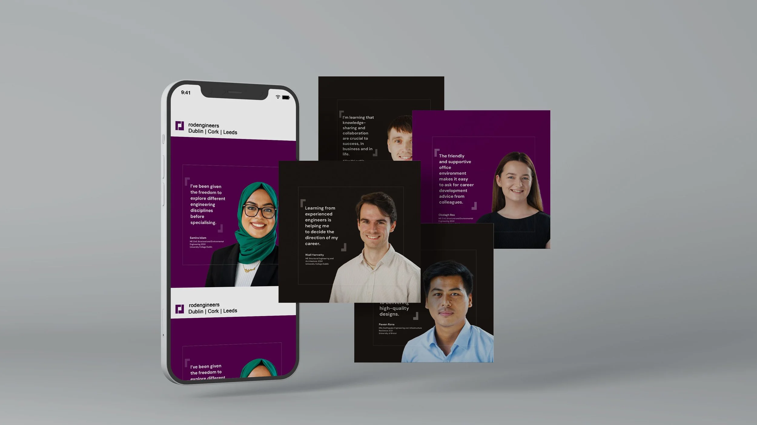 Graduate recruitment season 2025, instagram testimonials. 