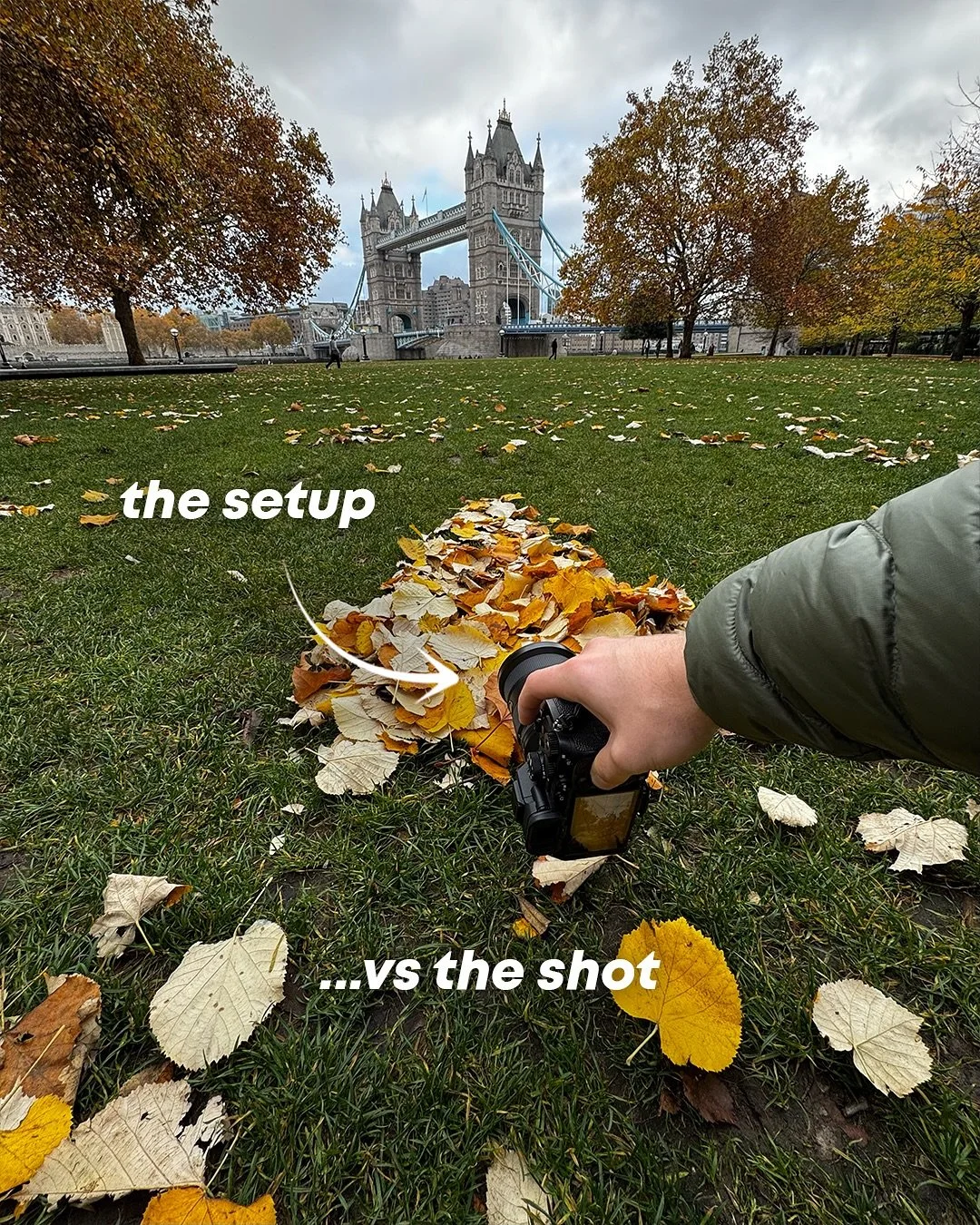 Wasn&rsquo;t it lucky that there was a perfectly organised pile of leaves for that first shot 👀 It&rsquo;s always crazy comparing the moment vs the final edit, here&rsquo;s a bunch of some cool comparisons I&rsquo;ve taken - let me know what you guy