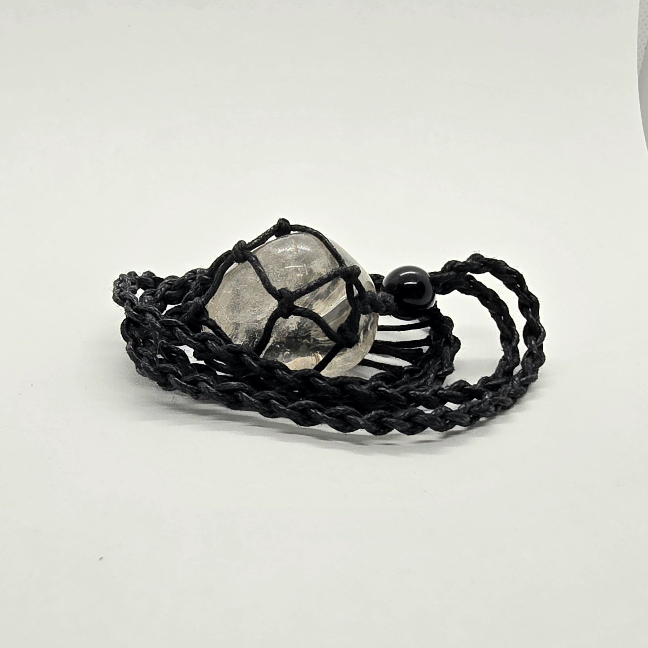Corded Crystal Cage Necklace