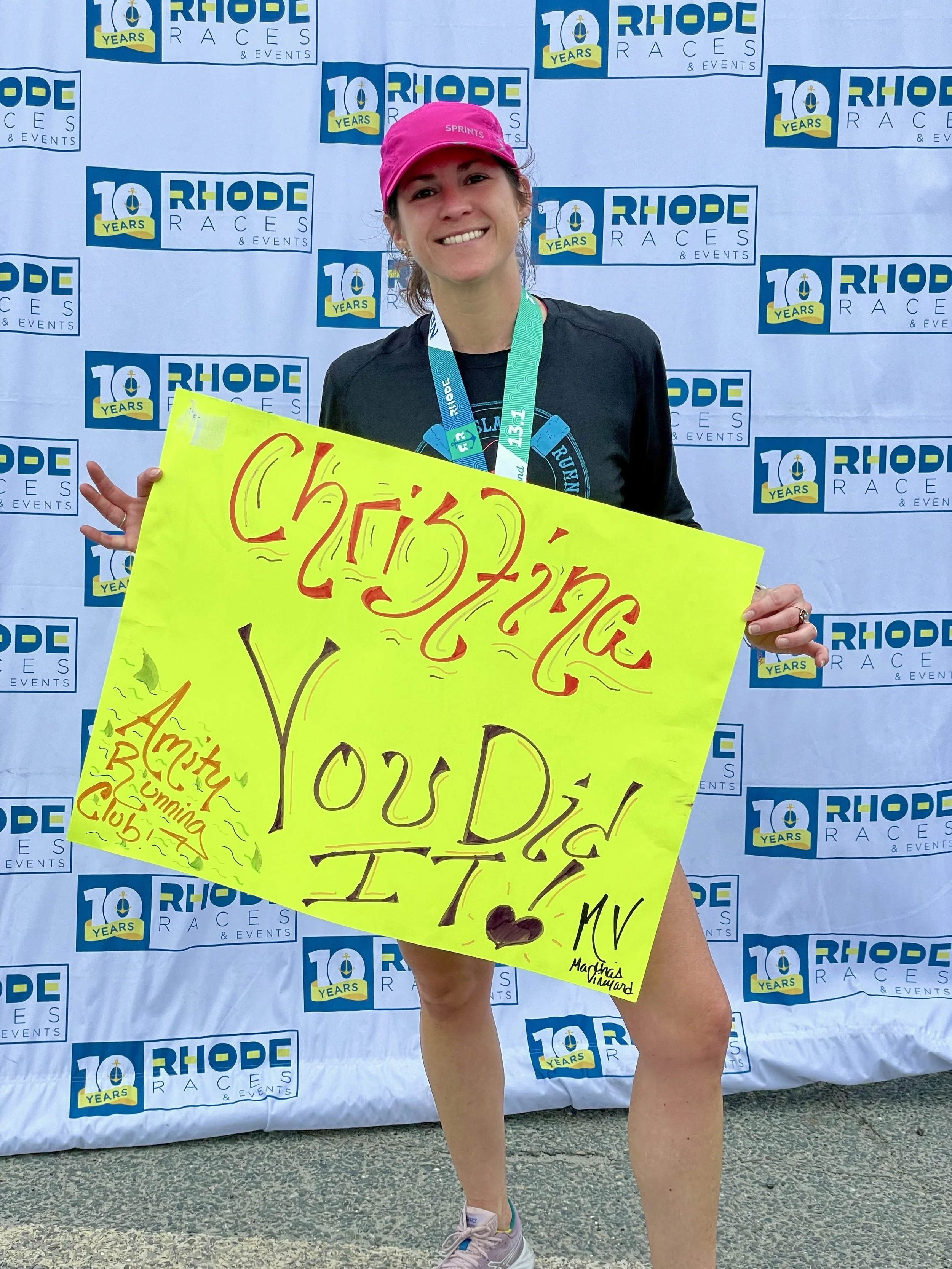 Christina Park after completing the Newport Half Marathon in spring 2026