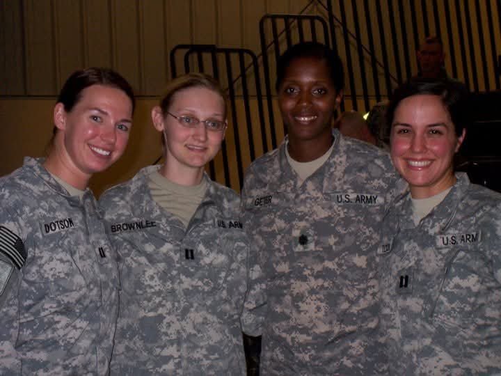 Naomi Czupryna with her fellow soldiers during her time serving in the Army
