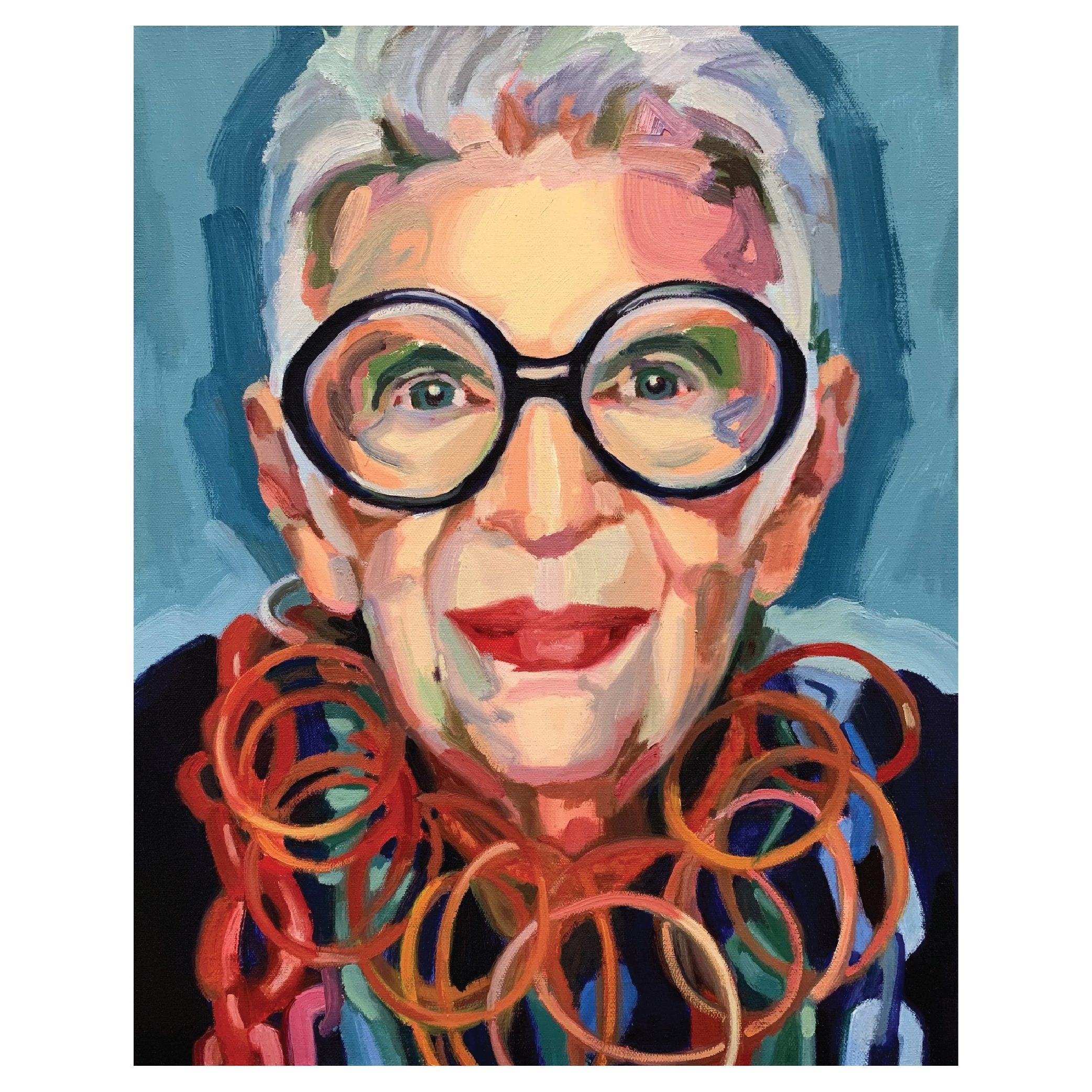 Jo Hay, Iris Apfel Painting
