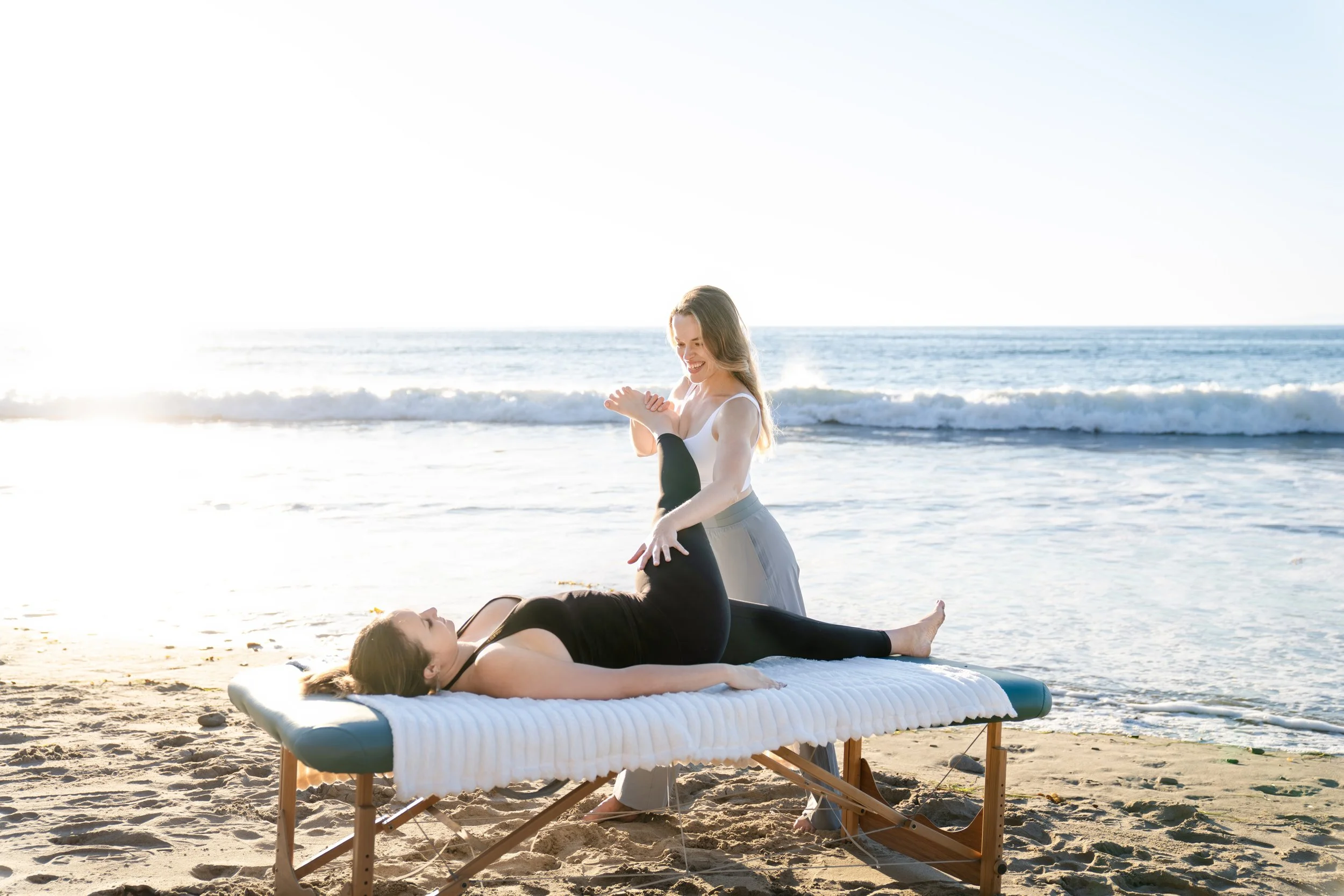 stretching in manhattan beach