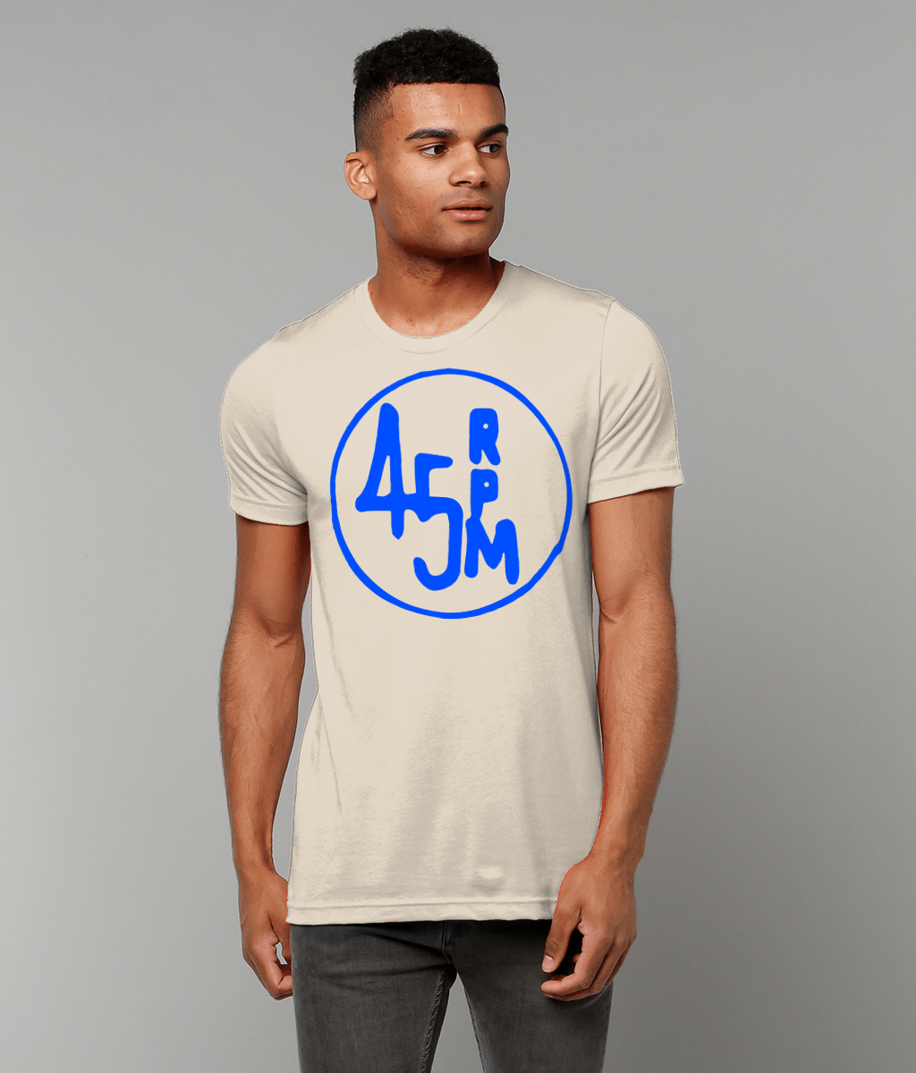 bloodsweatandtees | 45 RPM Selectors Choice t-shirt BLUE/Cream_model