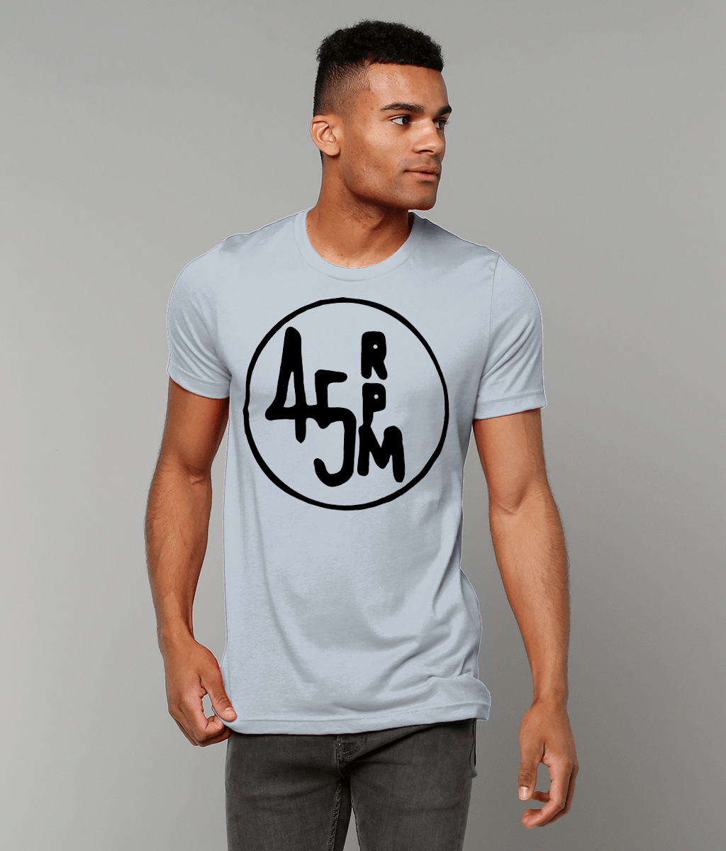 bloodsweatandtees | 45 RPM Selectors Choice t-shirt BLACK/Light_blue_model