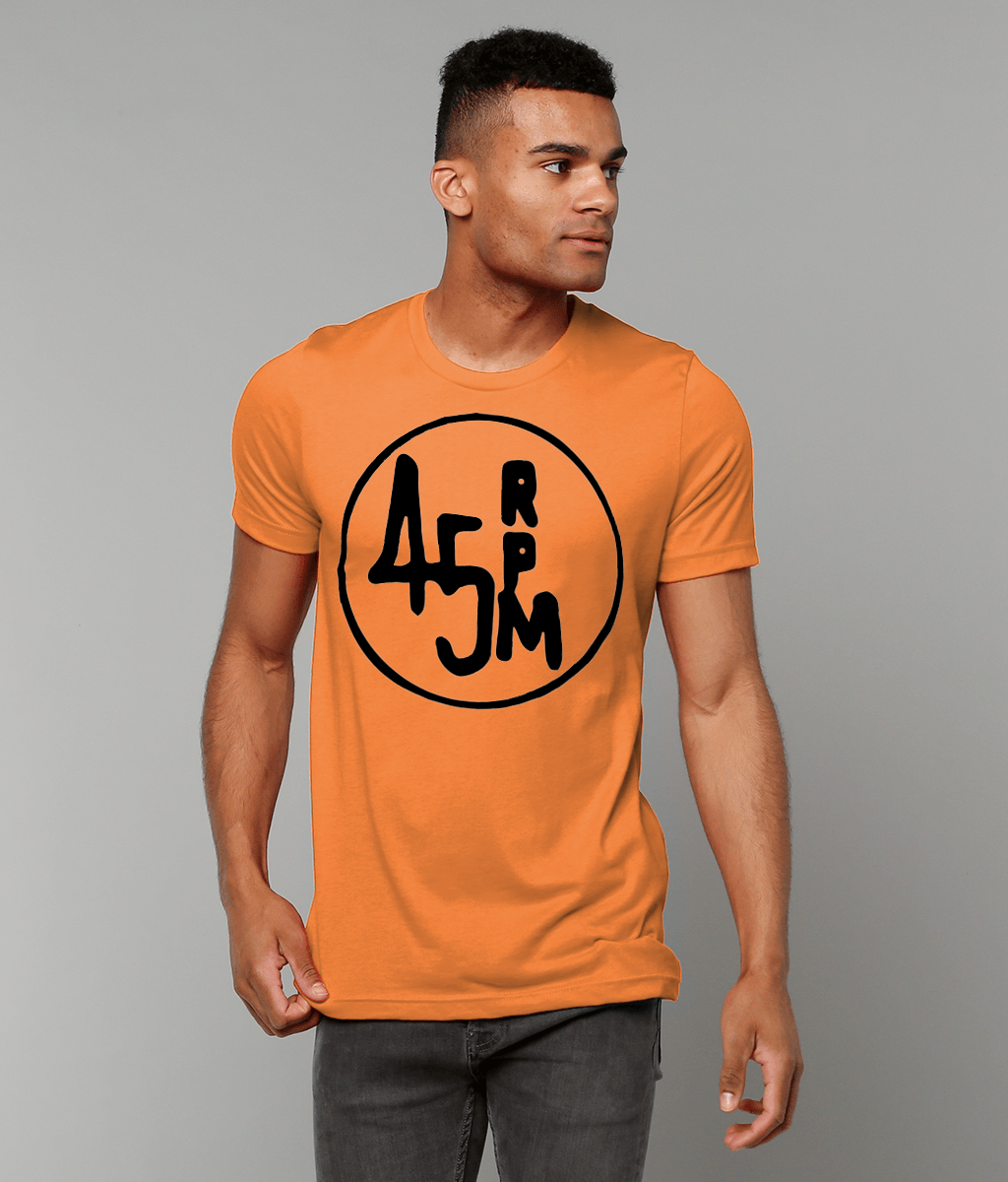 bloodsweatandtees | 45 RPM Selectors Choice t-shirt BLK/Orange_model