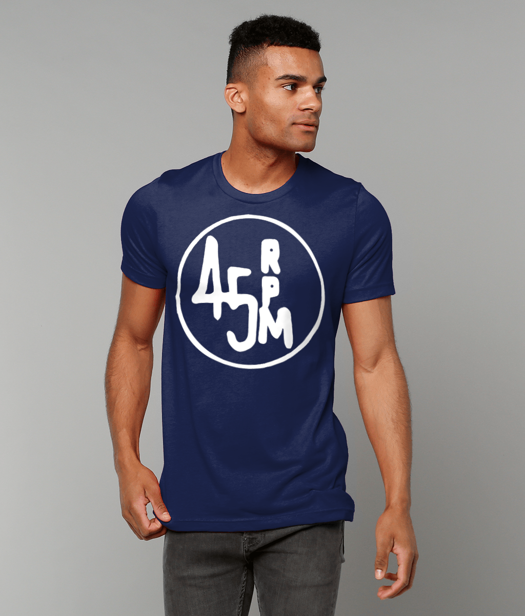 bloodsweatandtees | 45 RPM Selectors Choice t-shirt WHITE/Navy_model