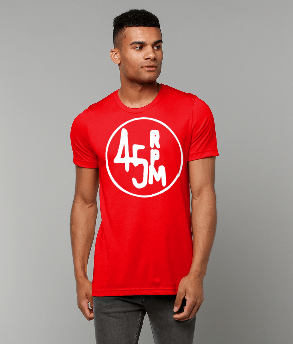 bloodsweatandtees | 45 RPM Selectors Choice t-shirt WHITE/Red_model