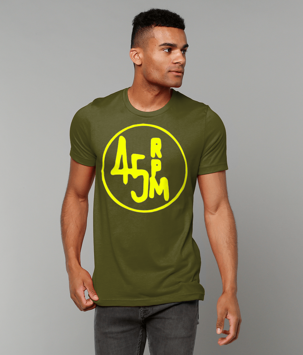 bloodsweatandtees | 45 RPM Selectors Choice t-shirt YLO/Olive_model