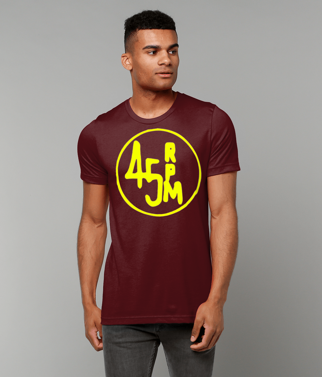 bloodsweatandtees | 45 RPM Selectors Choice t-shirt YLO/Maroon_model