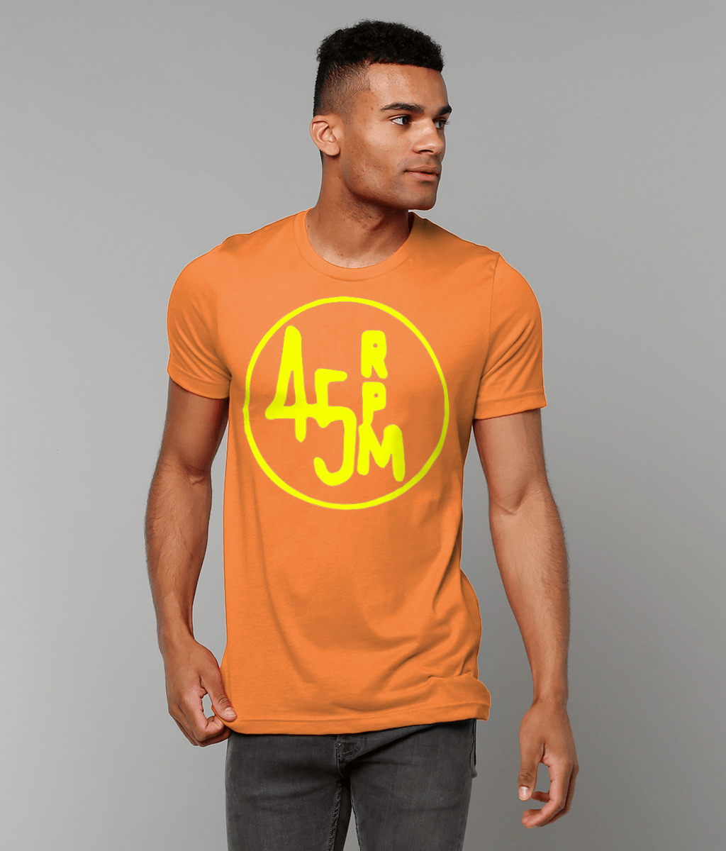 bloodsweatandtees | 45 RPM Selectors Choice t-shirt YLO/Orange_model