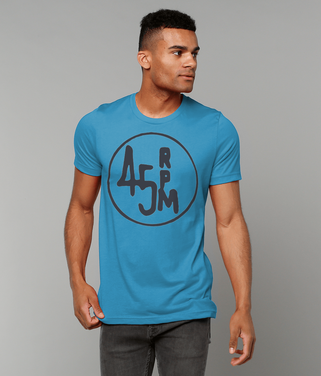 bloodsweatandtees | 45 RPM Selectors Choice t-shirt GREY/Aqua_model