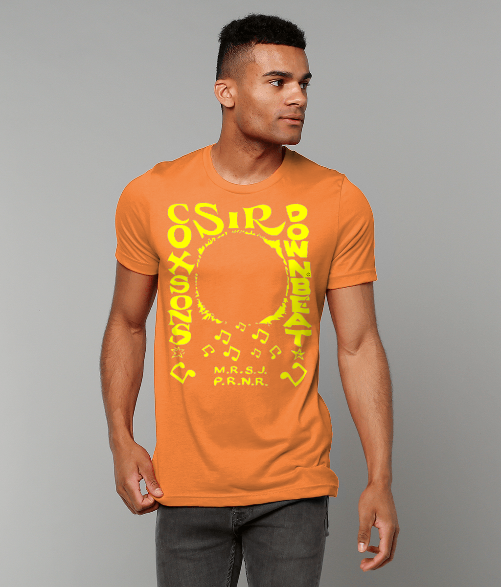 bloodsweatandtees | Sir Coxsons Downbeat t-shirt YLO/Orange_model