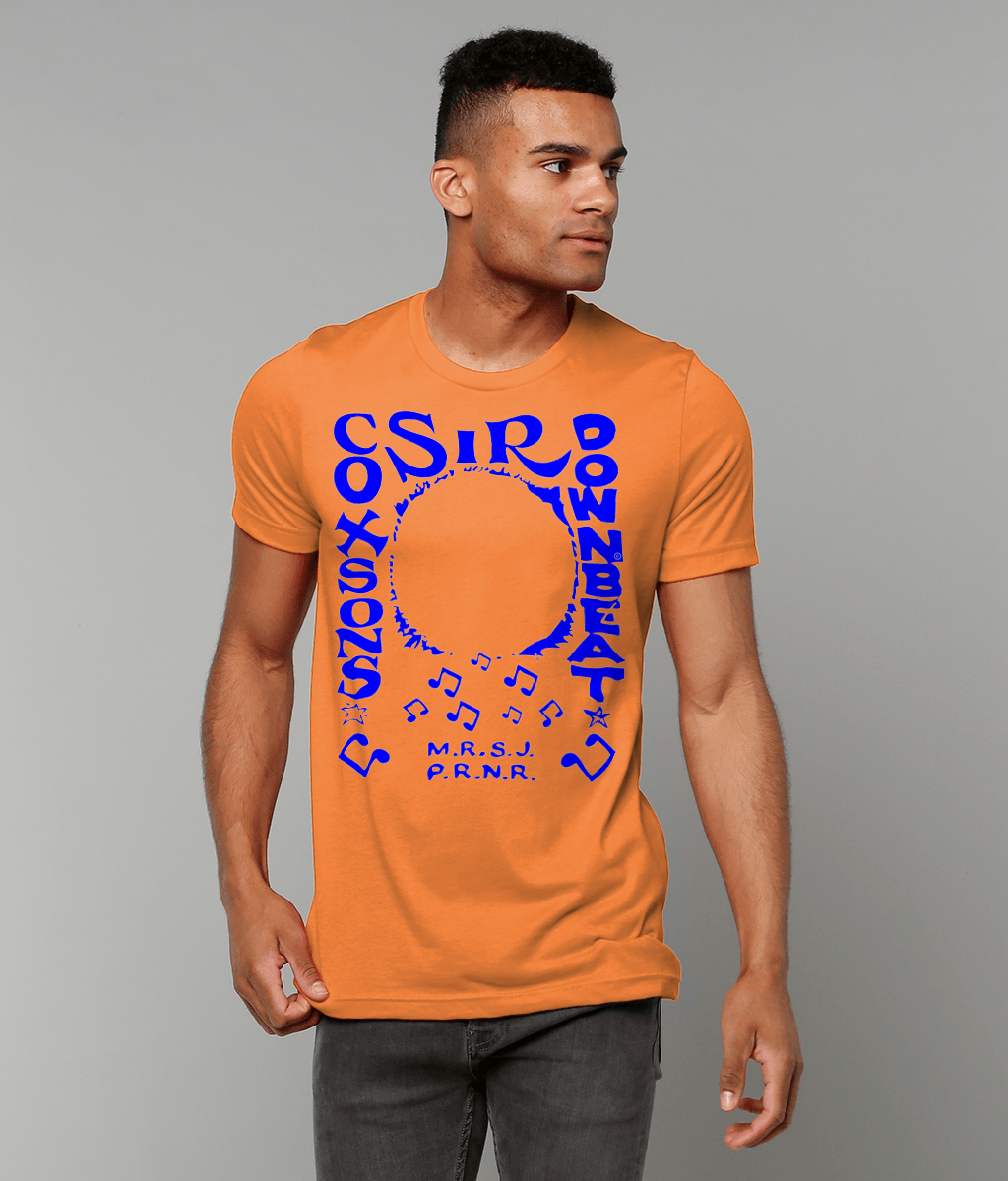 bloodsweatandtees | Sir Coxsons Downbeat t-shirt BLUE/Orange_model