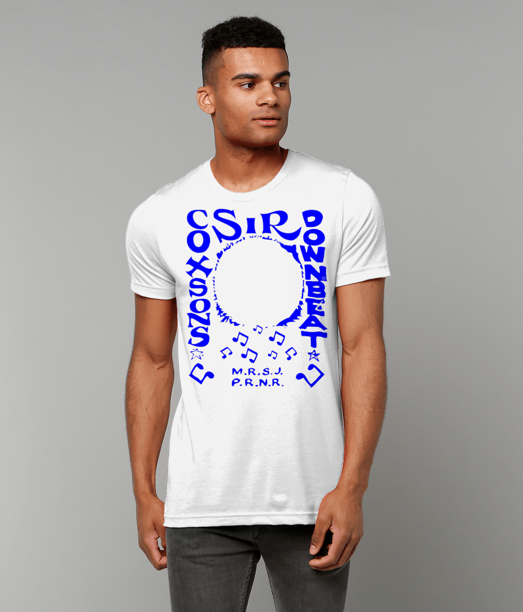 bloodsweatandtees | Sir Coxsons Downbeat t-shirt BLUE/white_model