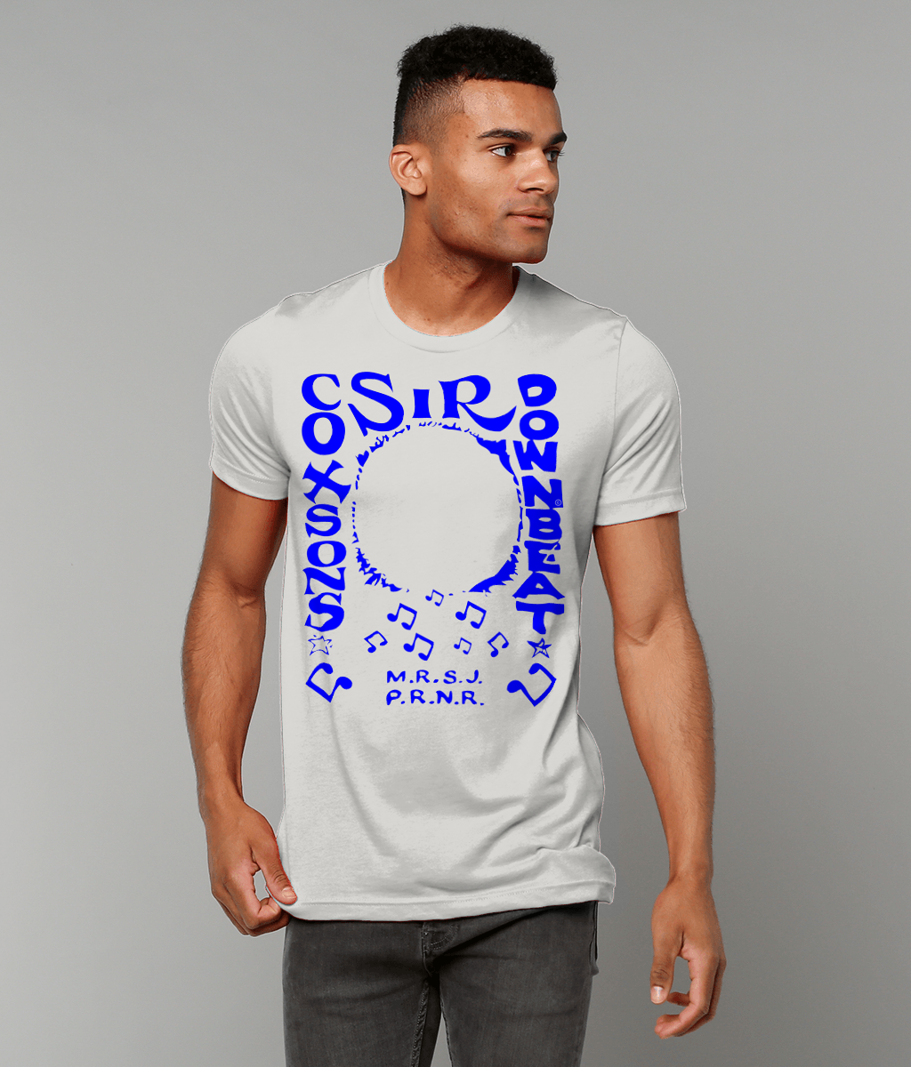 bloodsweatandtees | Sir Coxsons Downbeat t-shirt BLUE/Silver_model