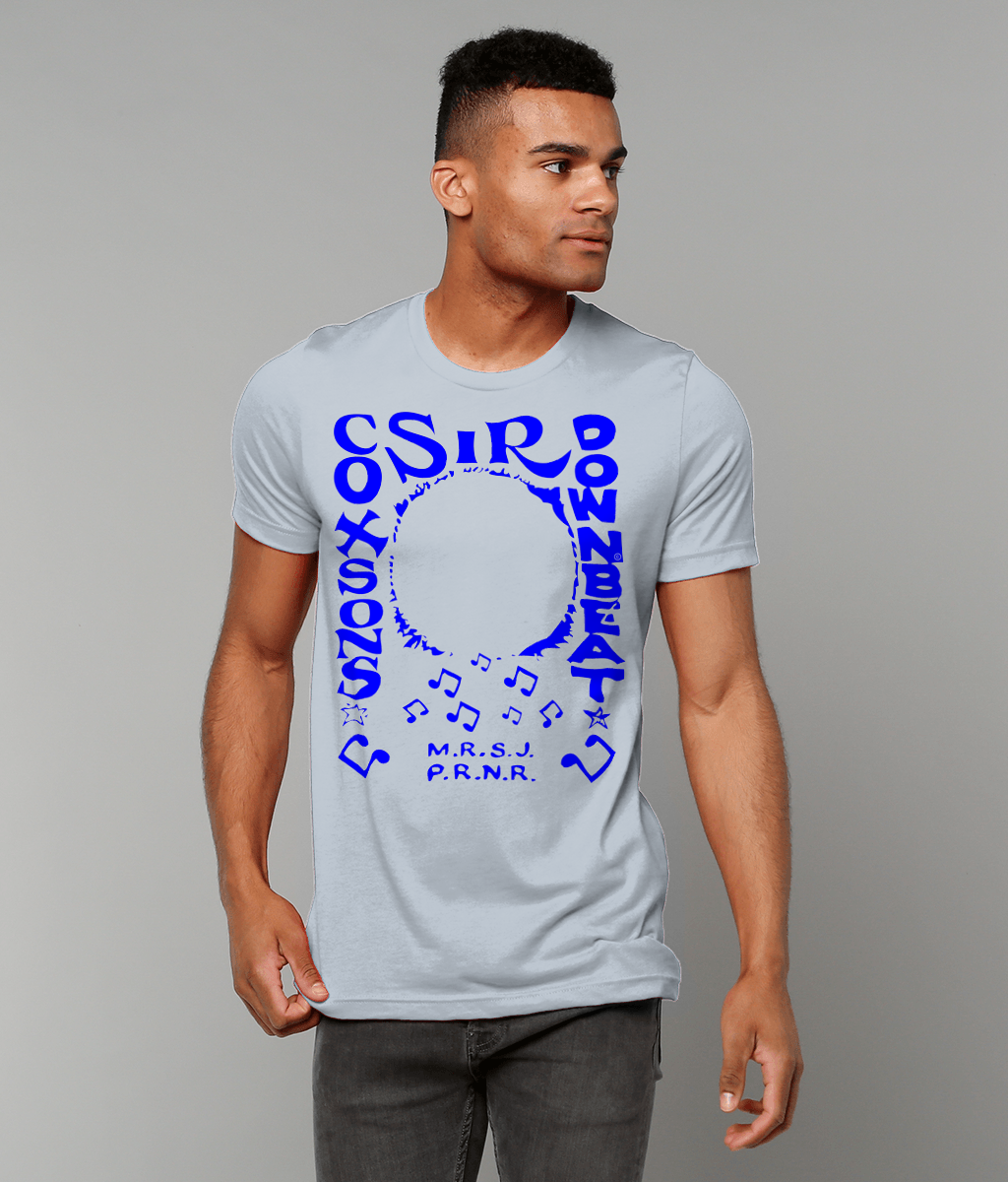 bloodsweatandtees | Sir Coxsons Downbeat t-shirt BLUE/Light_Blue_model