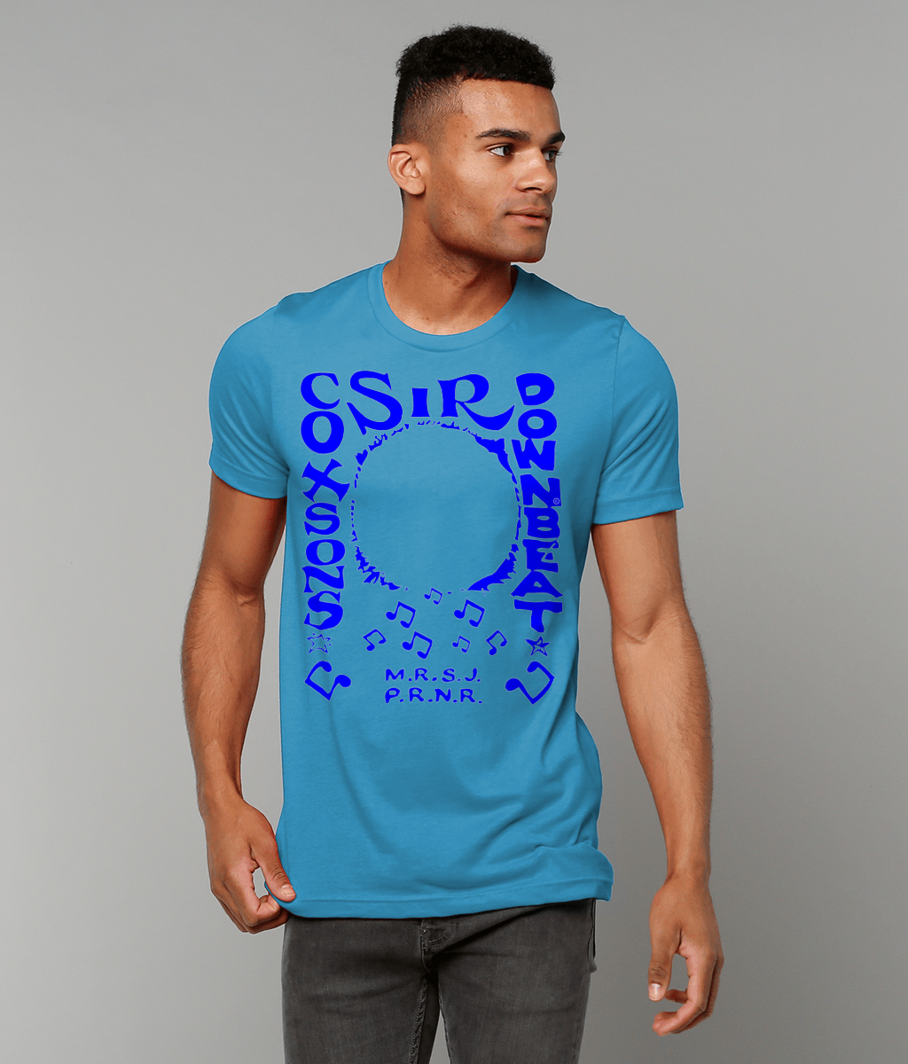 bloodsweatandtees | Sir Coxsons Downbeat t-shirt BLUE/Aqua_model