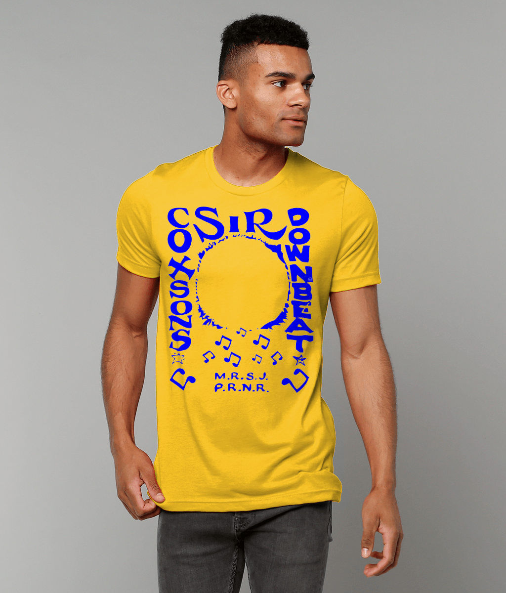 bloodsweatandtees | Sir Coxsons Downbeat t-shirt BLUE/Gold_model