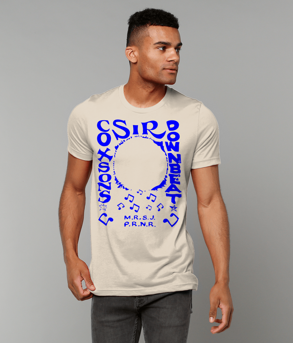 bloodsweatandtees | Sir Coxsons Downbeat t-shirt BLUE/cream_model
