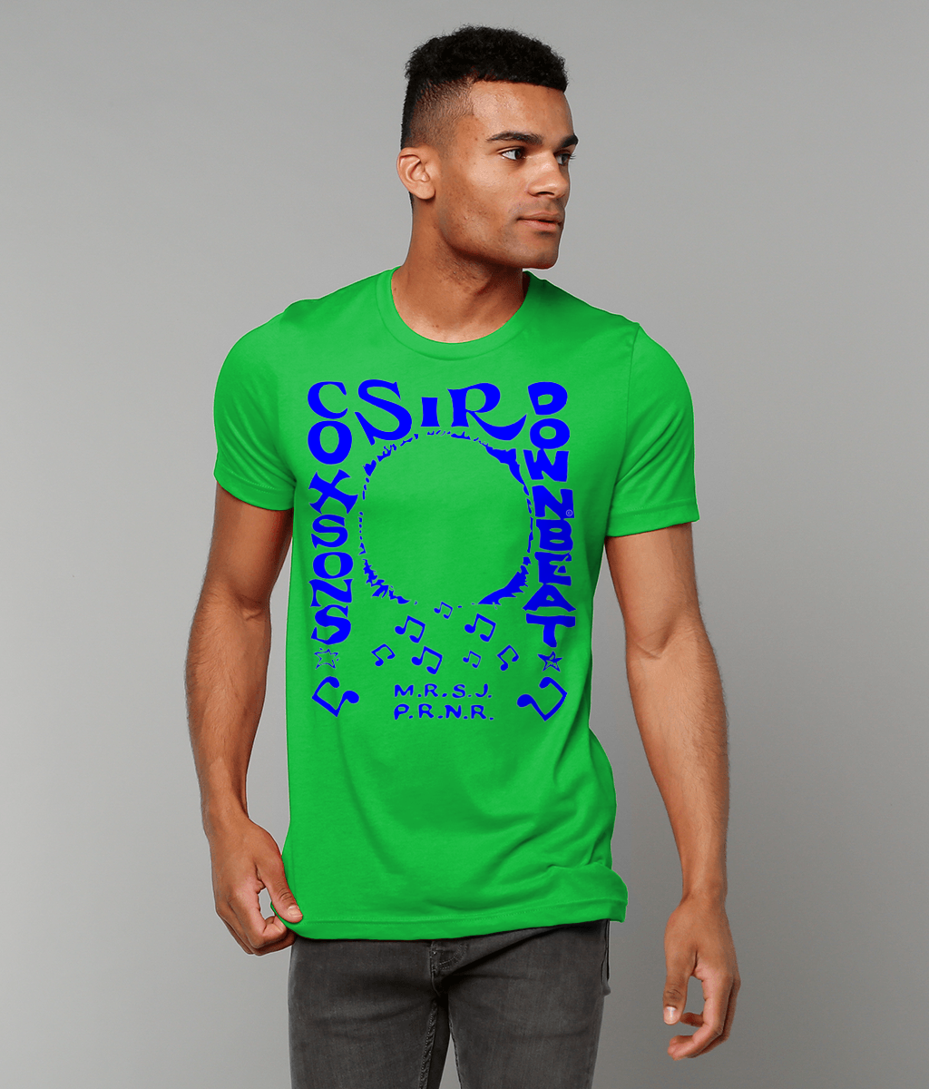 bloodsweatandtees | Sir Coxsons Downbeat t-shirt BLUE/Kelly_Green_model