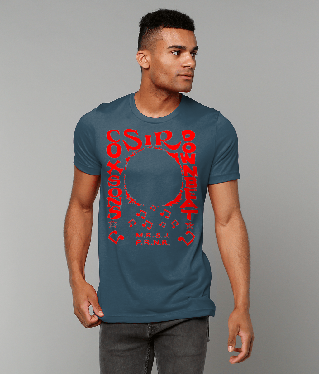 bloodsweatandtees | Sir Coxsons Downbeat t-shirt RED/Deep_Teal-model