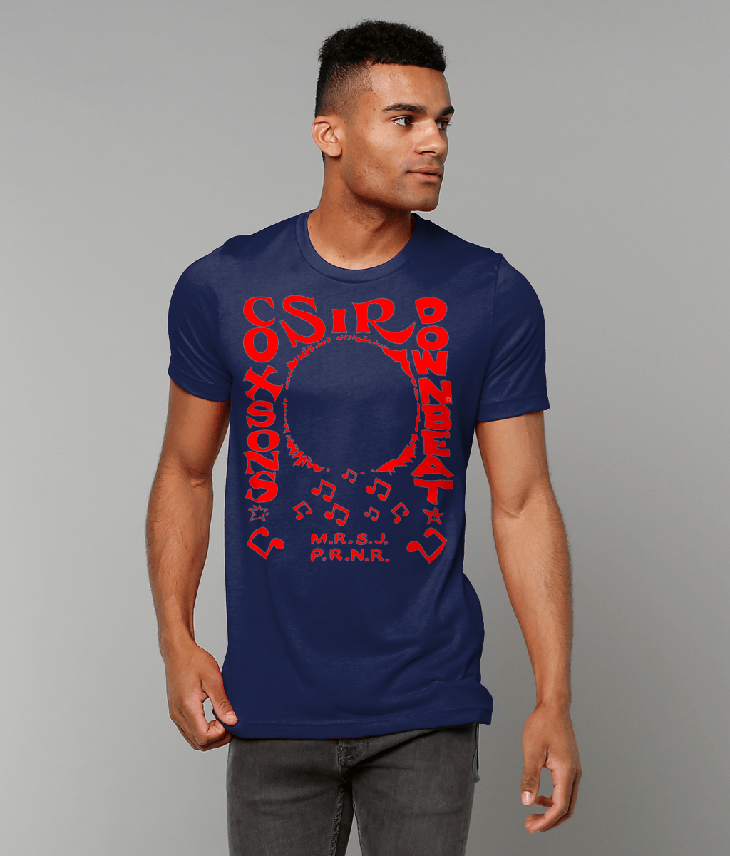 bloodsweatandtees | Sir Coxsons Downbeat t-shirt RED/NavyBlue_model
