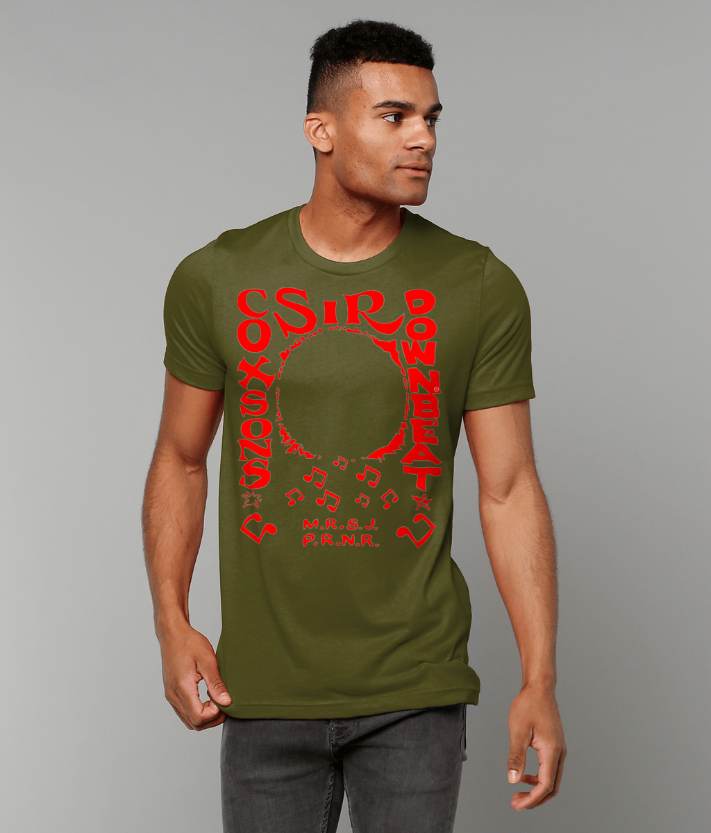 bloodsweatandtees | Sir Coxsons Downbeat t-shirt RED/Olive_model