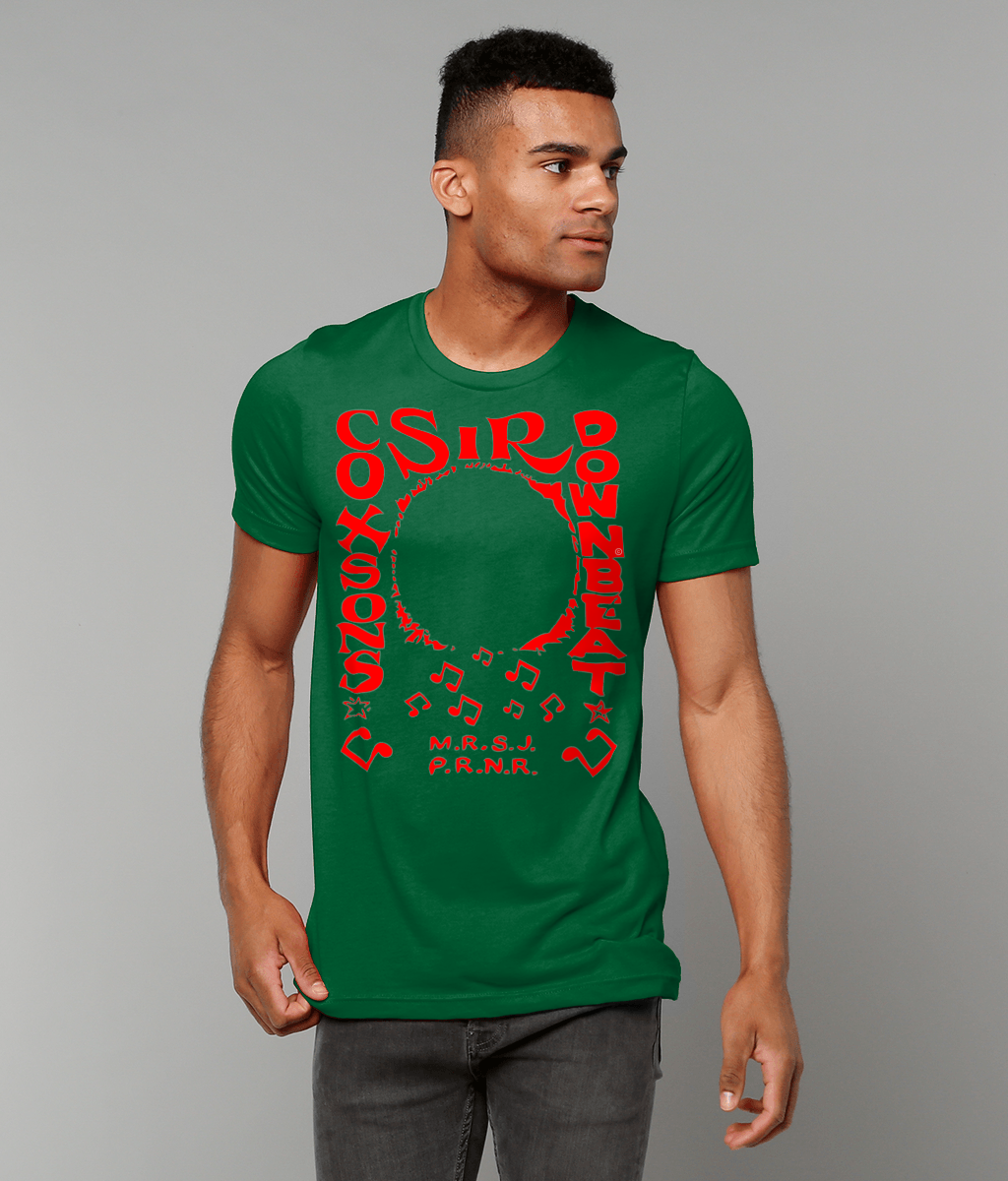 bloodsweatandtees | Sir Coxsons Downbeat t-shirt RED/ForestGreen_model