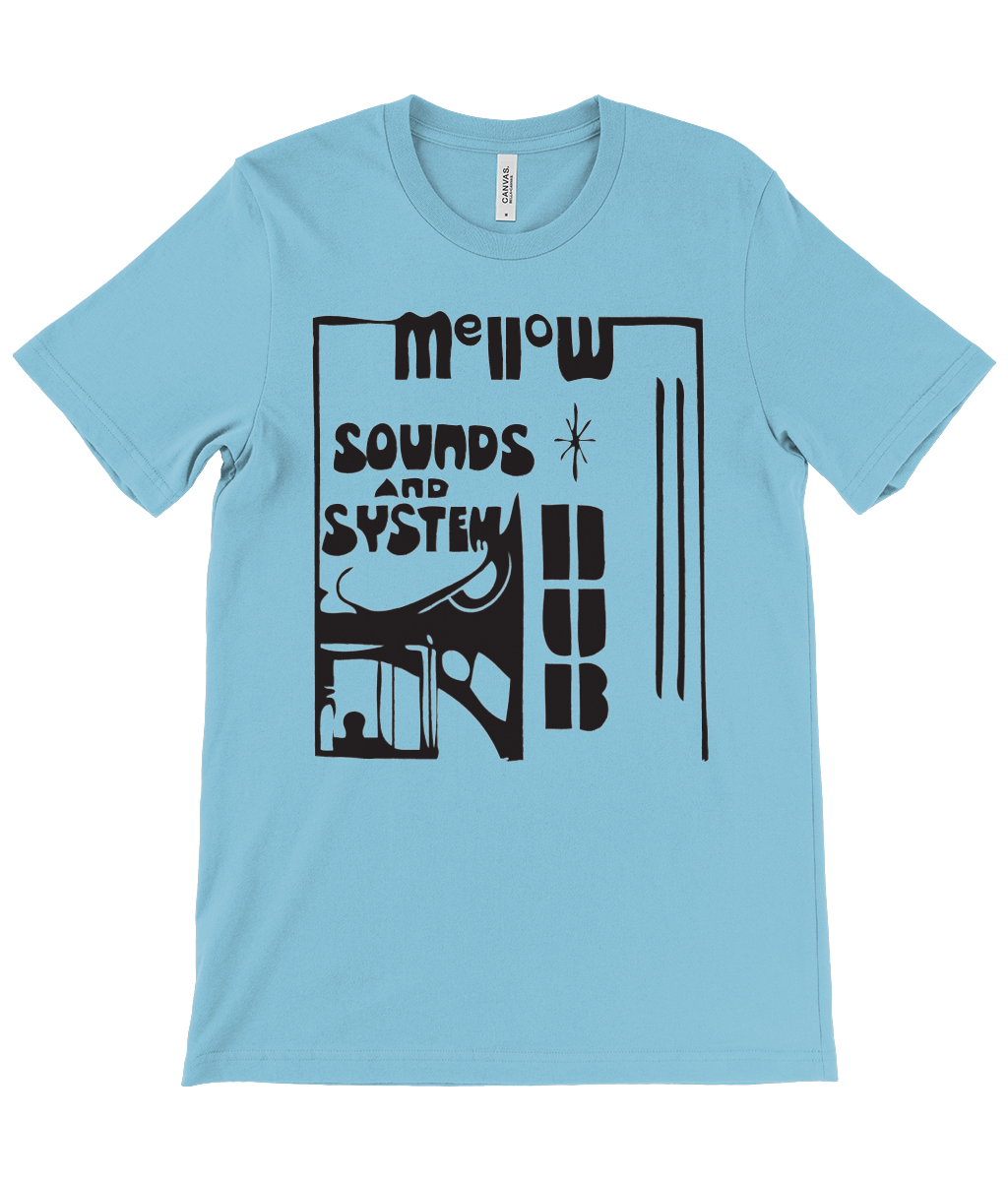 bloodsweatandtees | Mellow Sounds and System Dub t-shirt BLACK/Ocean_Blue