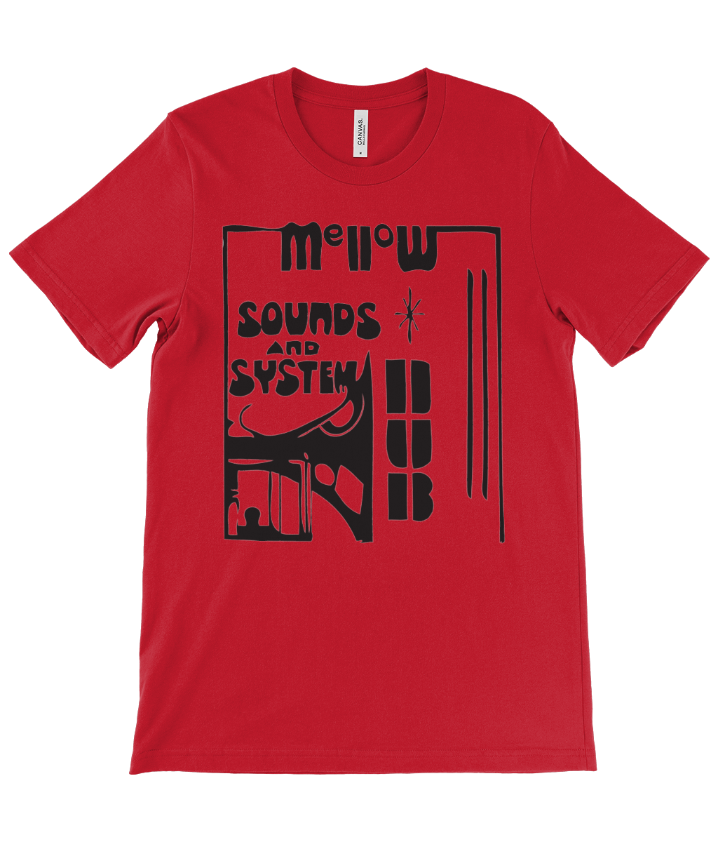 bloodsweatandtees | Mellow Sounds and System Dub t-shirt BLACK/CanvasRed