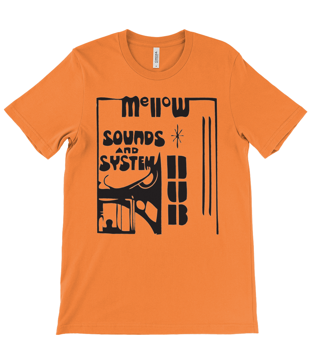 bloodsweatandtees | Mellow Sounds and System Dub t-shirt BLACK/Orange