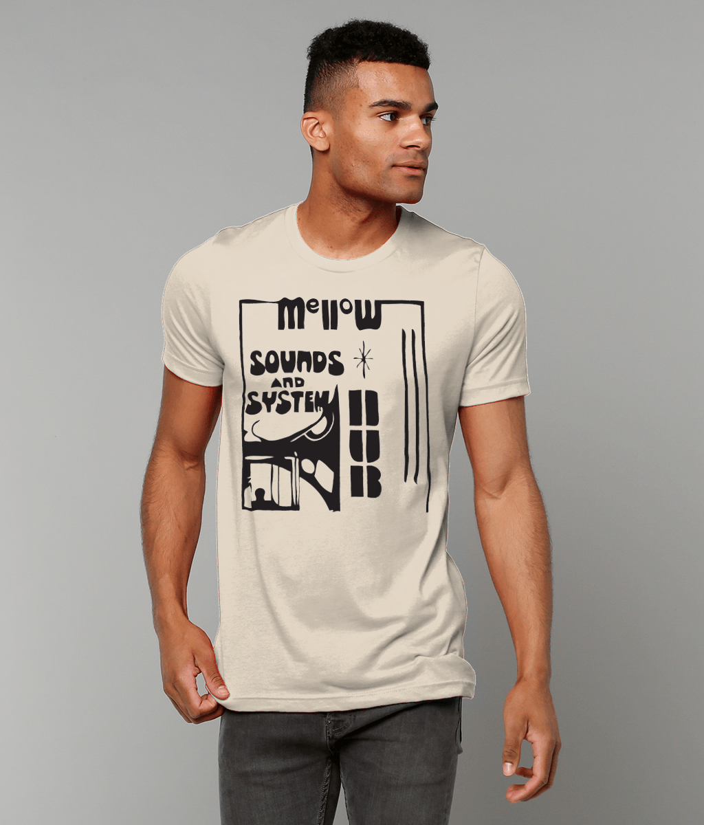 bloodsweatandtees | Mellow Sounds and System Dub t-shirt BLACK/Cream_model