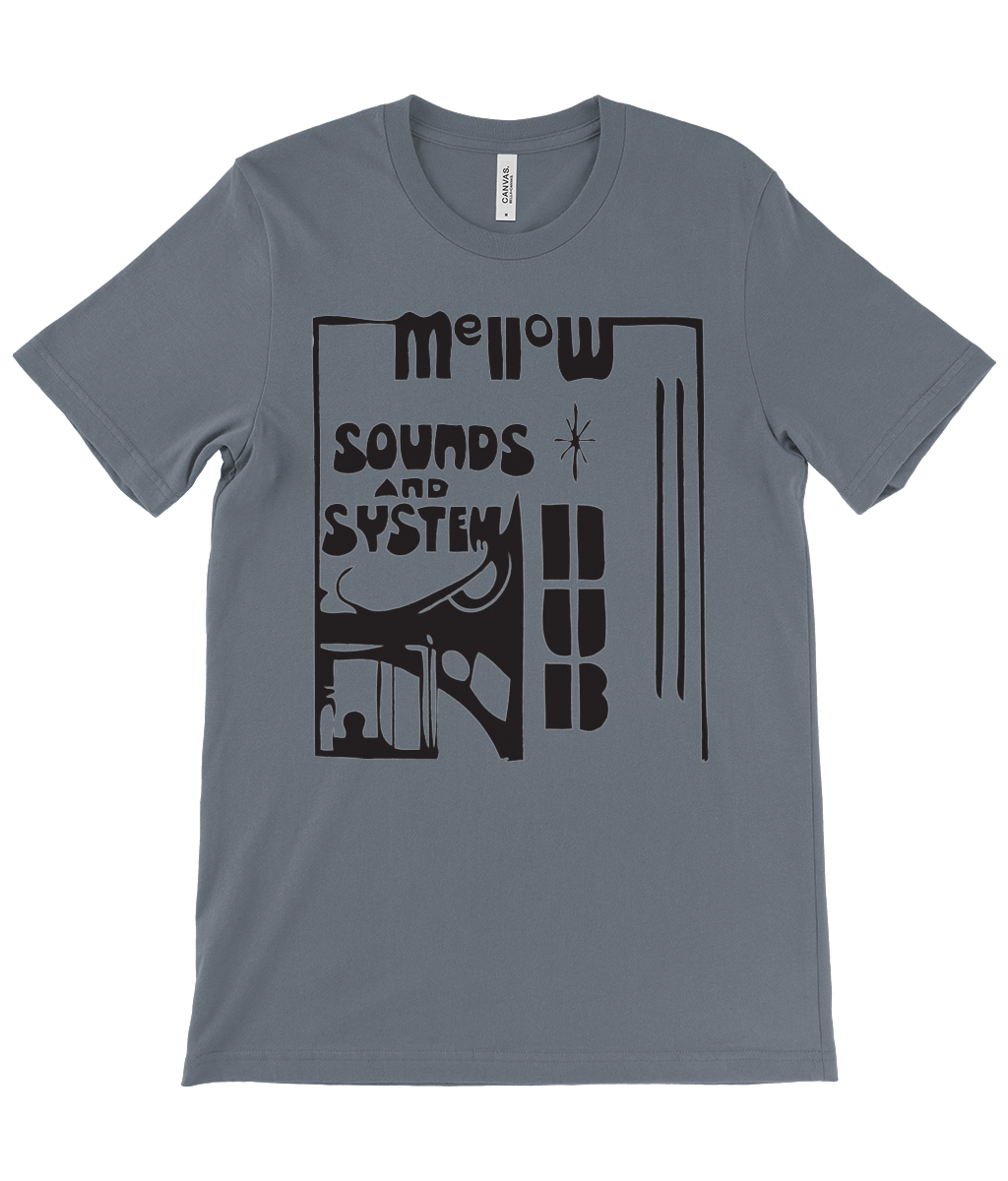 bloodsweatandtees | Mellow Sounds and System Dub t-shirt BLACK/Steel_blue