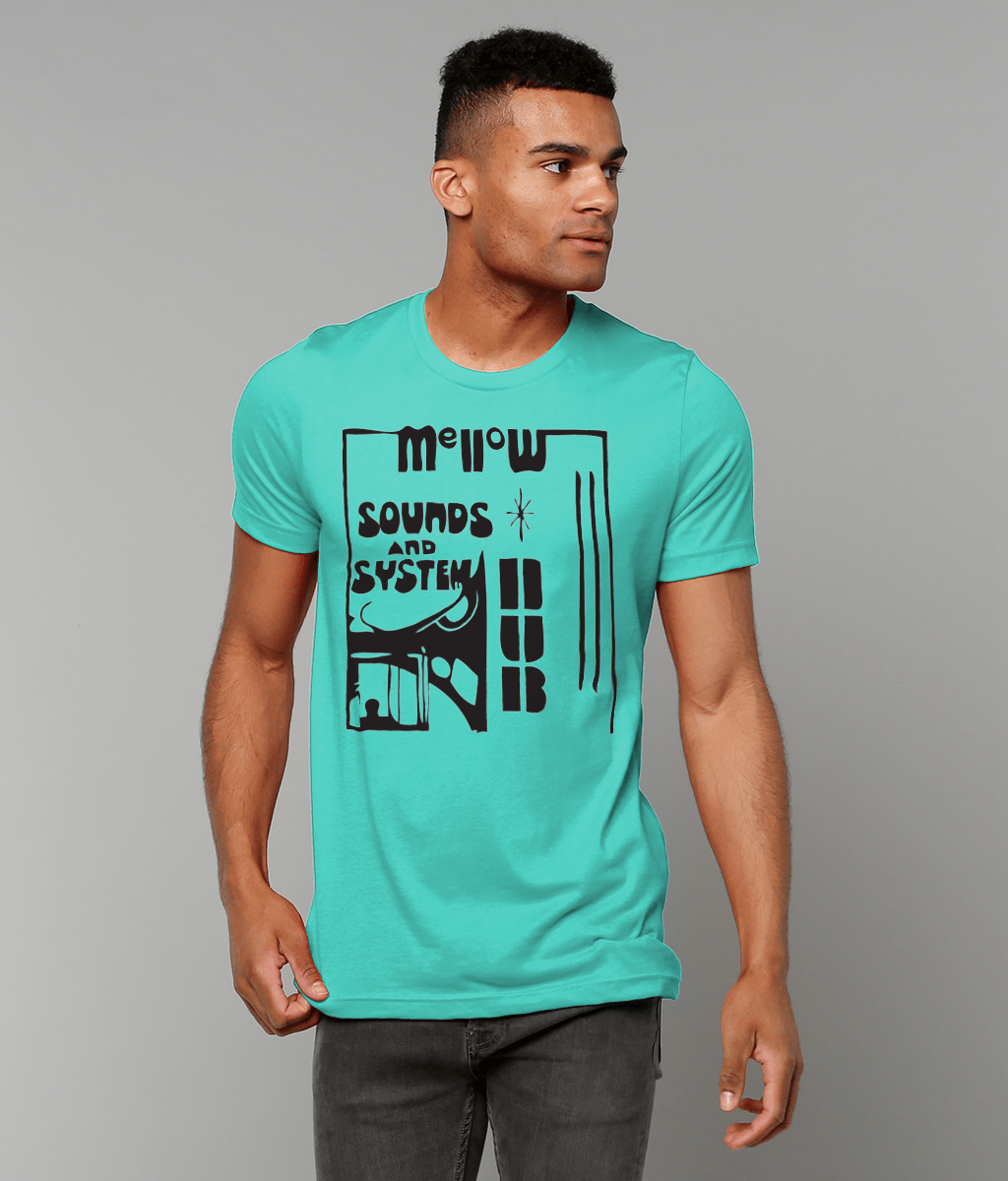 bloodsweatandtees | Mellow Sounds and System Dub t-shirt BLACK/Teal_model