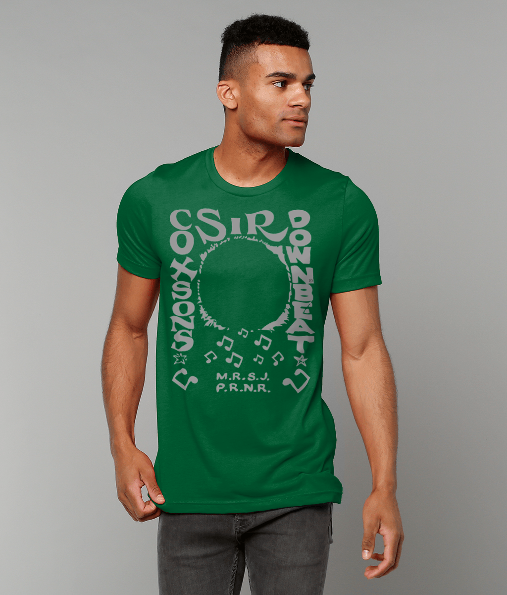 bloodsweatandtees | Sir Coxsons Downbeat t-shirt GREY/EverGreen_model