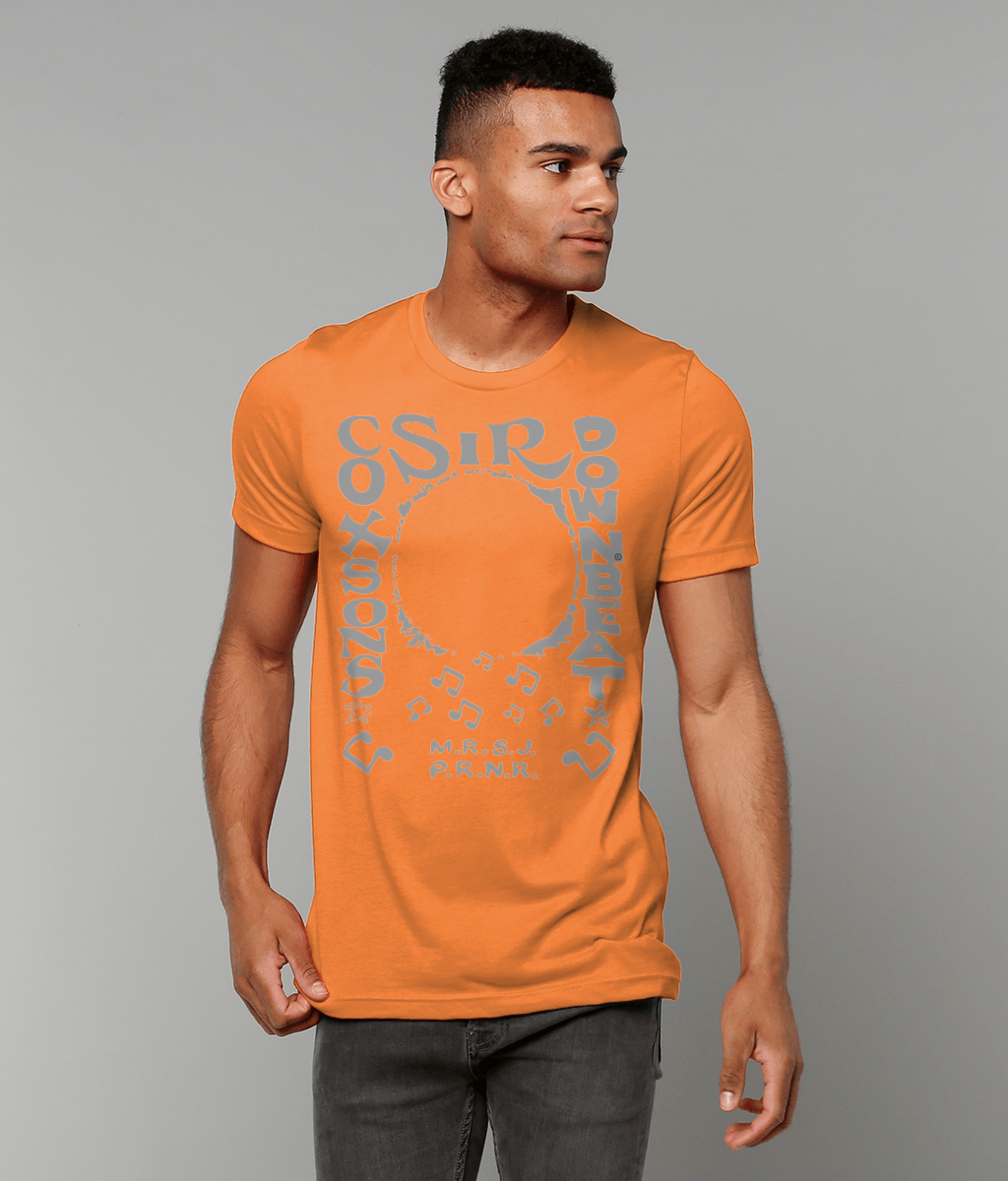 bloodsweatandtees | Sir Coxsons Downbeat t-shirt GREY/Orange_model