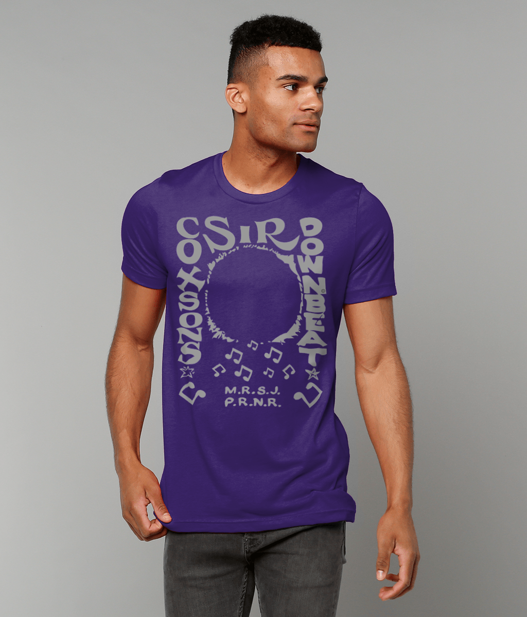 bloodsweatandtees | Sir Coxsons Downbeat t-shirt GREY/Purple_model