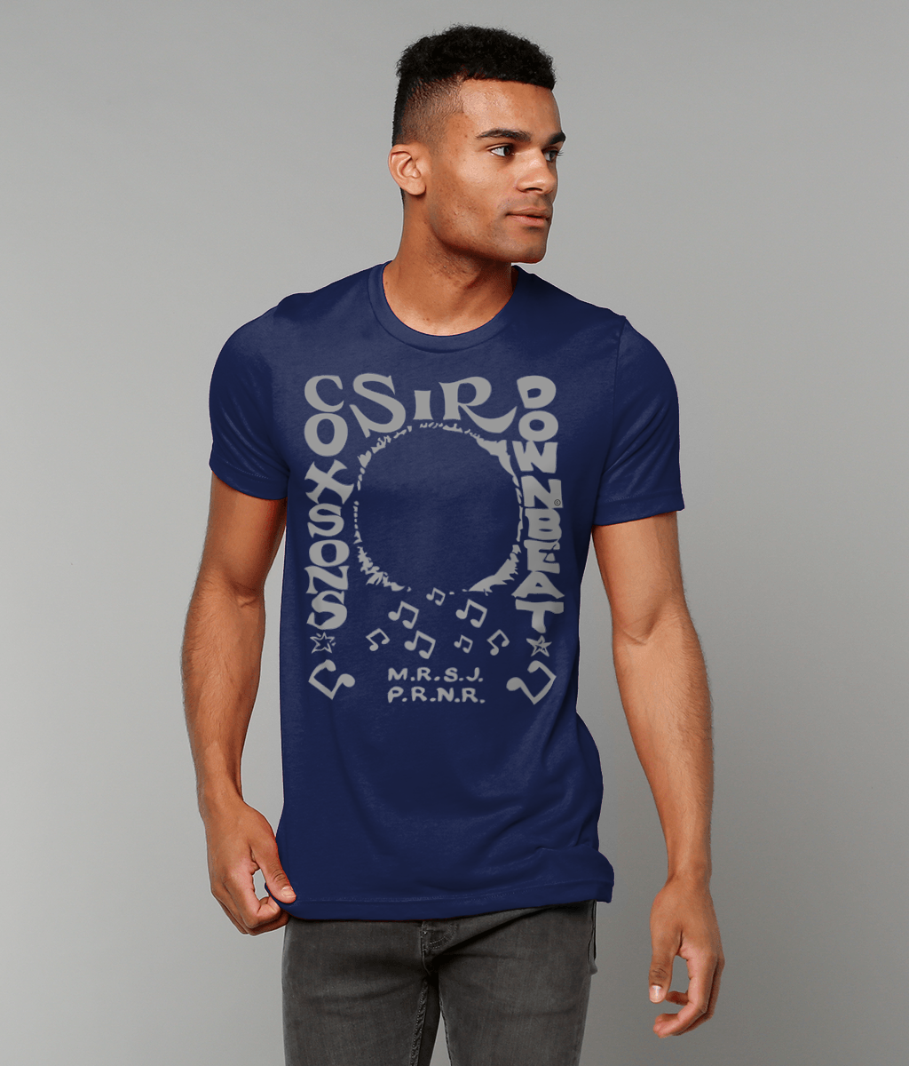 bloodsweatandtees | Sir Coxsons Downbeat t-shirt GREY/Navy_model