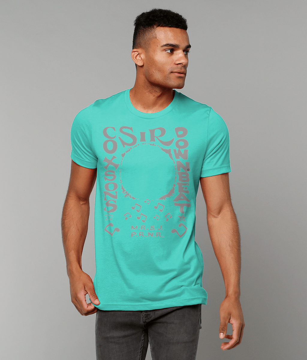 bloodsweatandtees | Sir Coxsons Downbeat t-shirt GREY/Teal_model